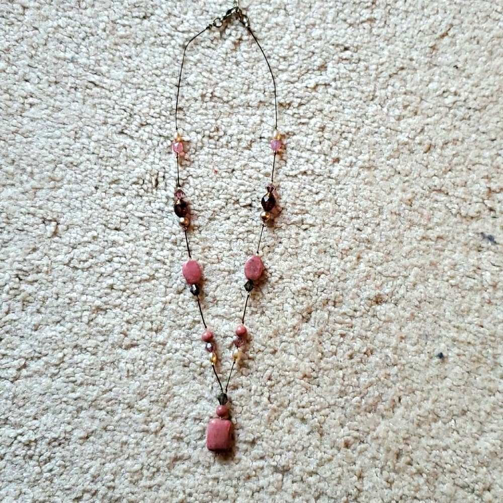 Purple stone necklace